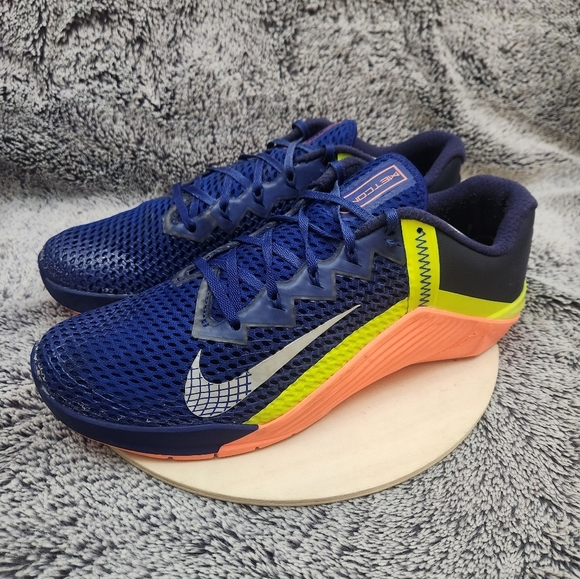 Nike Metcon 6 Royal Blue Coral Yellow Athletic Shoes Men's Size 13 - Picture 4 of 9